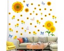 Sunflower with Butterfly wall decals 